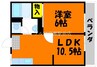 ローズコートききょう町 2DKの間取り