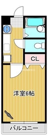 コートジュール田中 1Kの間取り