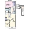 アスカ　Ｂ 1LDKの間取り