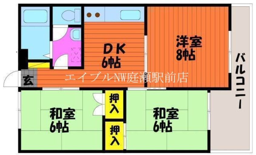 間取図 マンション難波