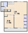 ファミール錦 1LDKの間取り