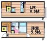 レオネクストパールカクテル 1LDKの間取り