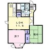 クレスト－ル　Ｄ 2LDKの間取り