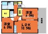 ピュア　D棟 2LDKの間取り