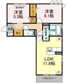 グランドゥール中庄 2LDKの間取り