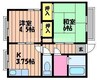 グローバル沖新町 2Kの間取り