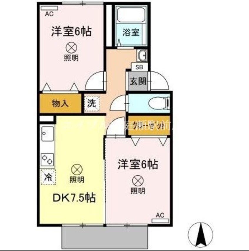 間取図 ファミール桃の郷　Ｂ棟