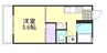 ドミール西口　A棟 1Kの間取り