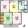 プレジール花みずき　C棟 3DKの間取り