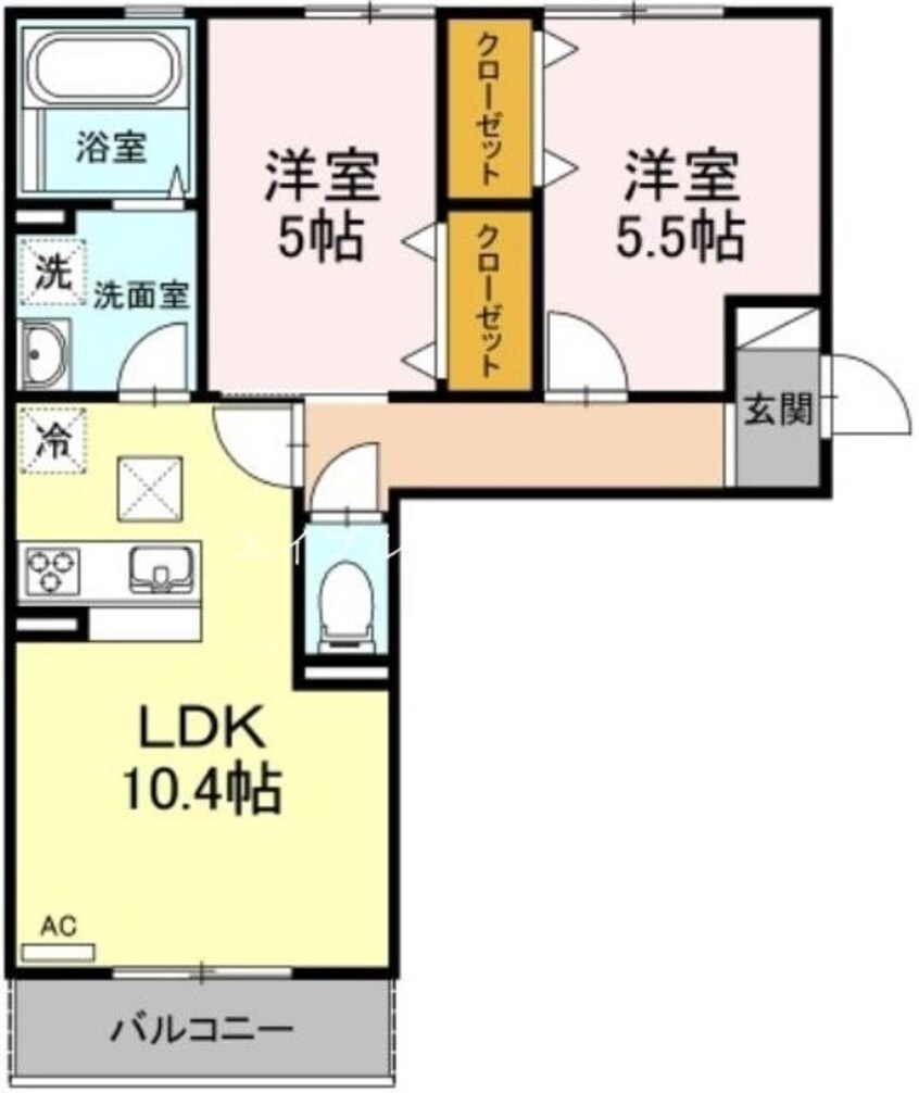 間取図 セカンドコート　B棟