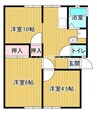 ティンカーベルＢ 2LDKの間取り