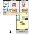 メゾンＯＴＣ 2LDKの間取り
