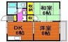 桜コーポ 2DKの間取り