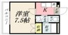 リアライズ津高 1Kの間取り