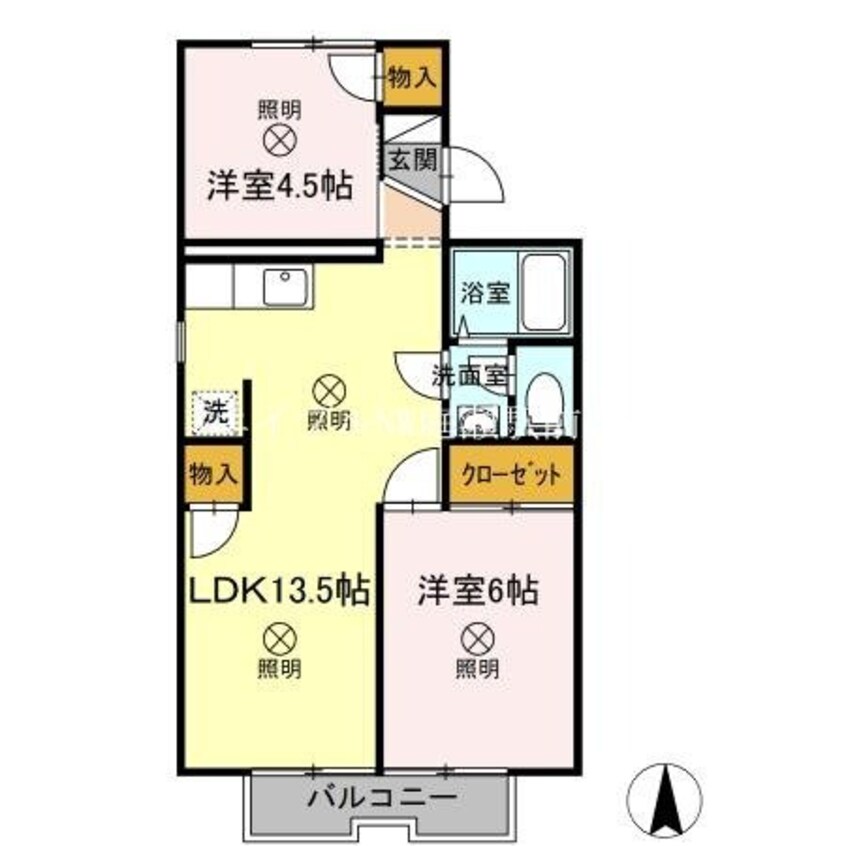 間取図 パレーシャルフダバ