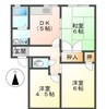 フレグランス十禅寺　B 3DKの間取り