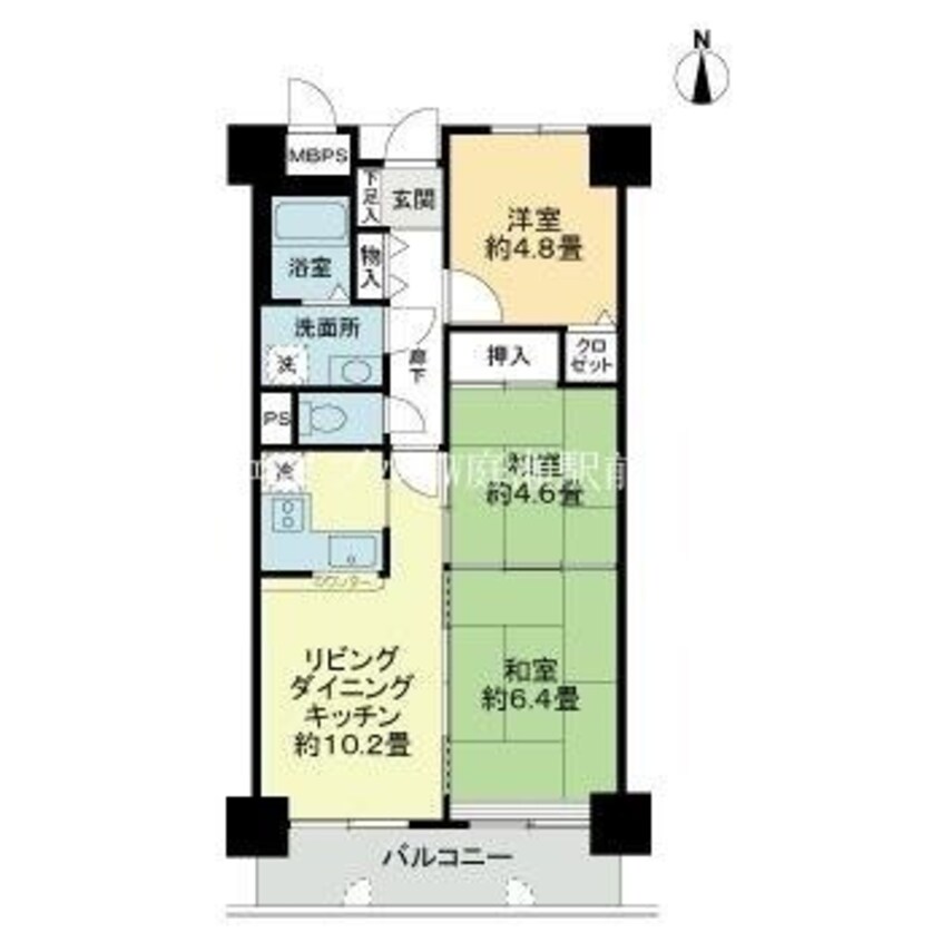 間取図 ライオンズマンション倉敷幸町