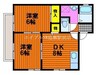 サンキコーポ 2DKの間取り