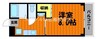 アークヴィラ 1Kの間取り