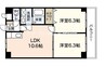 サニーヒルズ大福 2LDKの間取り
