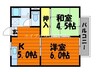 コーポ山陽 2DKの間取り