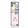 ピオーネ 1Kの間取り