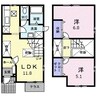 ガーデンコートＢ 2LDKの間取り