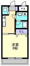 ハアラン一ノ宮 1Kの間取り