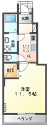 アピラⅡ 1Kの間取り