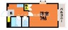 ウエストヒルズ 1Kの間取り