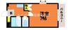 ウエストヒルズ 1Kの間取り