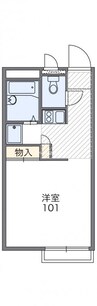 レオパレス方地西 1Kの間取り