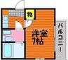 グリーンヒル中庄駅前 1Kの間取り