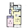 ハーモニー 1LDKの間取り