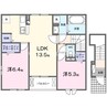 マルカ今保 2LDKの間取り