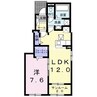 レジディア総社Ａ 1LDKの間取り