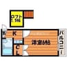 パレス西長瀬 1Kの間取り
