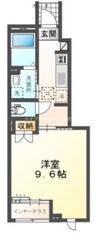プラッツ・ユーたかまつ 1Kの間取り
