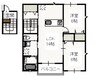 サンベリー　A 2LDKの間取り