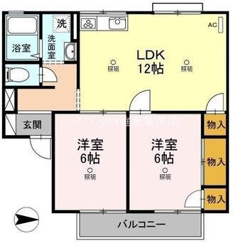 間取図 キャッスル平田　Ｂ棟