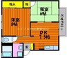 グレース陵南Ｂ 2DKの間取り