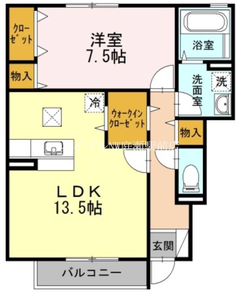 間取図 モダンコート鳴下B棟