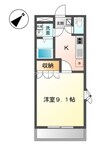 メゾン羽島 1Kの間取り