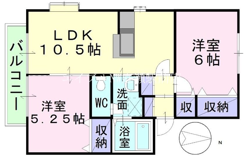 間取図 エクセレンス早島B