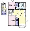 サンパティ－ク横田口 2LDKの間取り