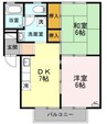アメニティー八浜　A 2DKの間取り