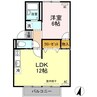 プレジール林 1LDKの間取り