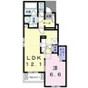 セレーノＣ 1LDKの間取り