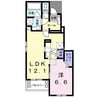 セレーノＣ 1LDKの間取り