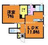 ラ・ファミーユ 1LDKの間取り